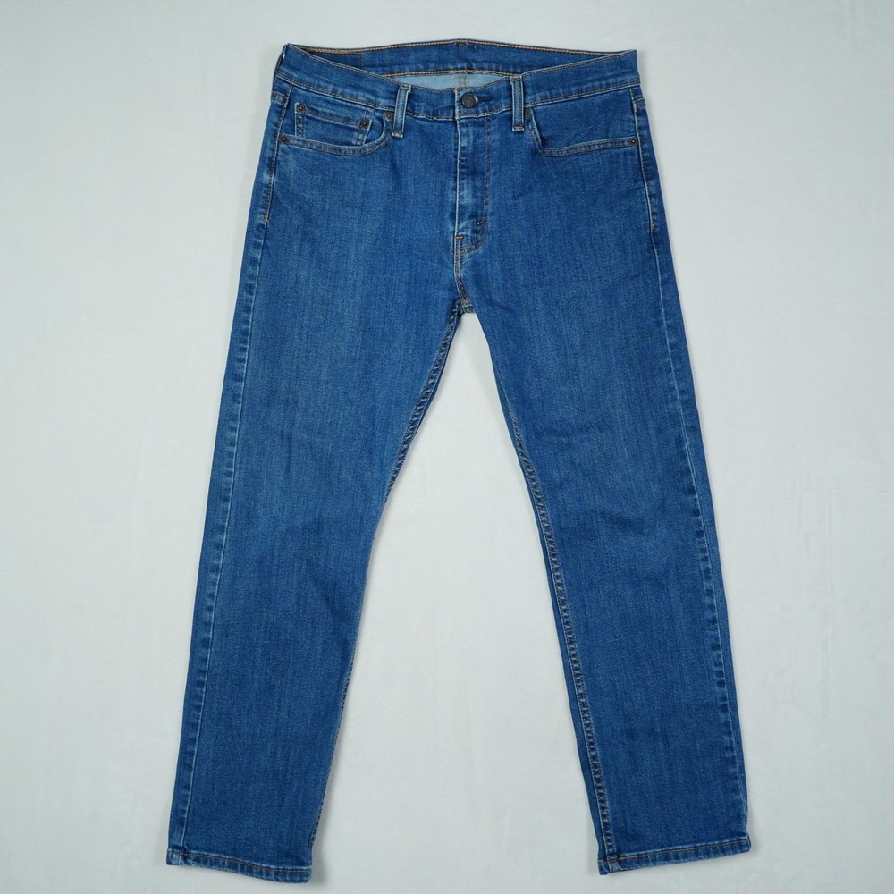 Levis 513 Slim Straight Blue Jeans Mens 34x30 Medium Wash Denim Pants
